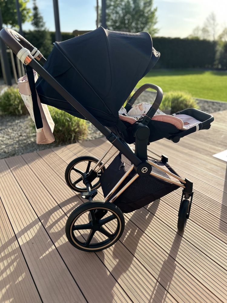 Cybex 2.0 priam rama gold deep black akcesoria