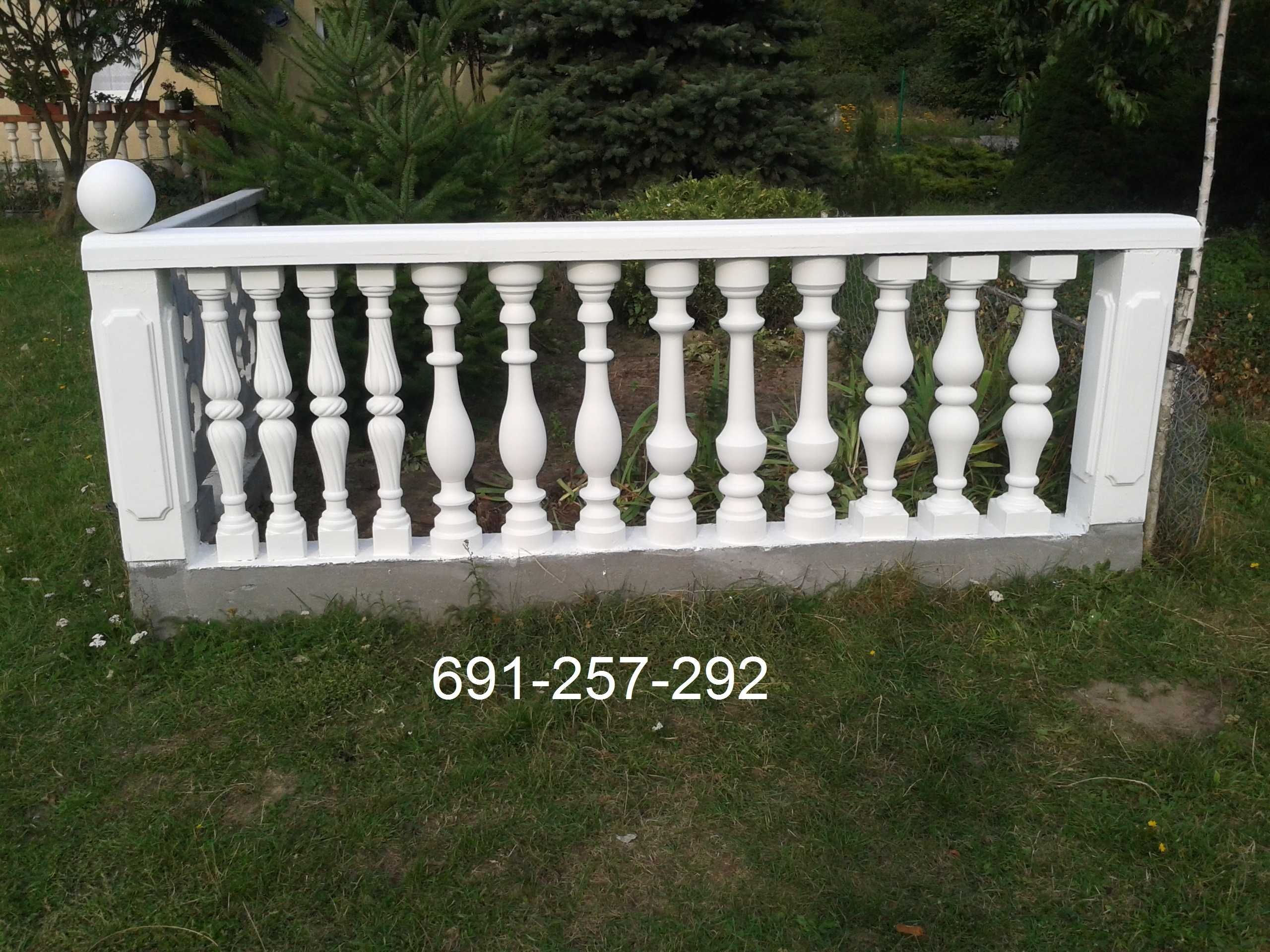 Słupki betonowe, tralki,balustrady