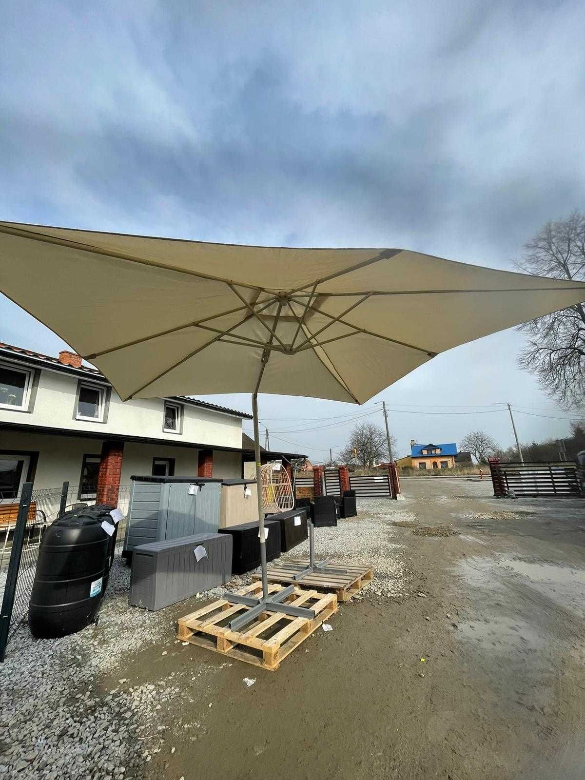 Parasol GoodHome Kalanga 2,5 x 2,5 m biały 6C/5