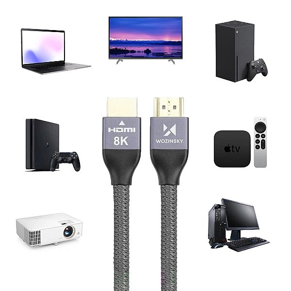 Wozinsky kabel HDMI 2.1/8K 60 Hz 48 Gbps / 4K 120 Hz / 2K 144 Hz 3 m s