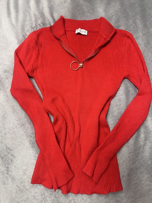 Кофта на блискавці в рубчик