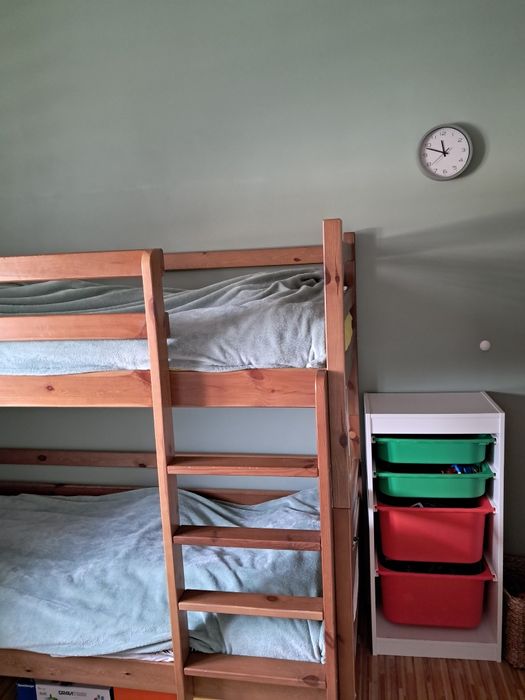 łózko piętrowe  dąb 190x80