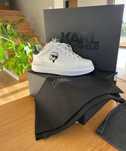 Karl Lagerfeld buty biale karla sneakersy lagerfeld skorzane nowe