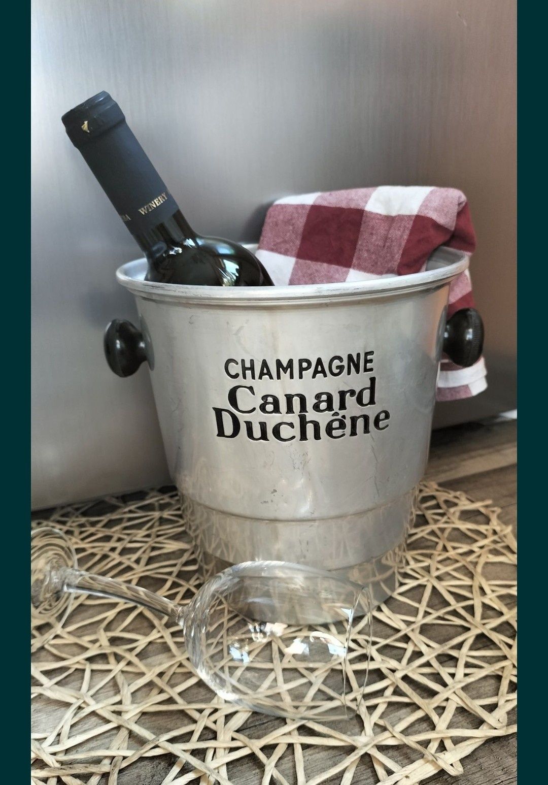 Champagne Canard Duchene art deco cooler wiaderko do chłodzenia