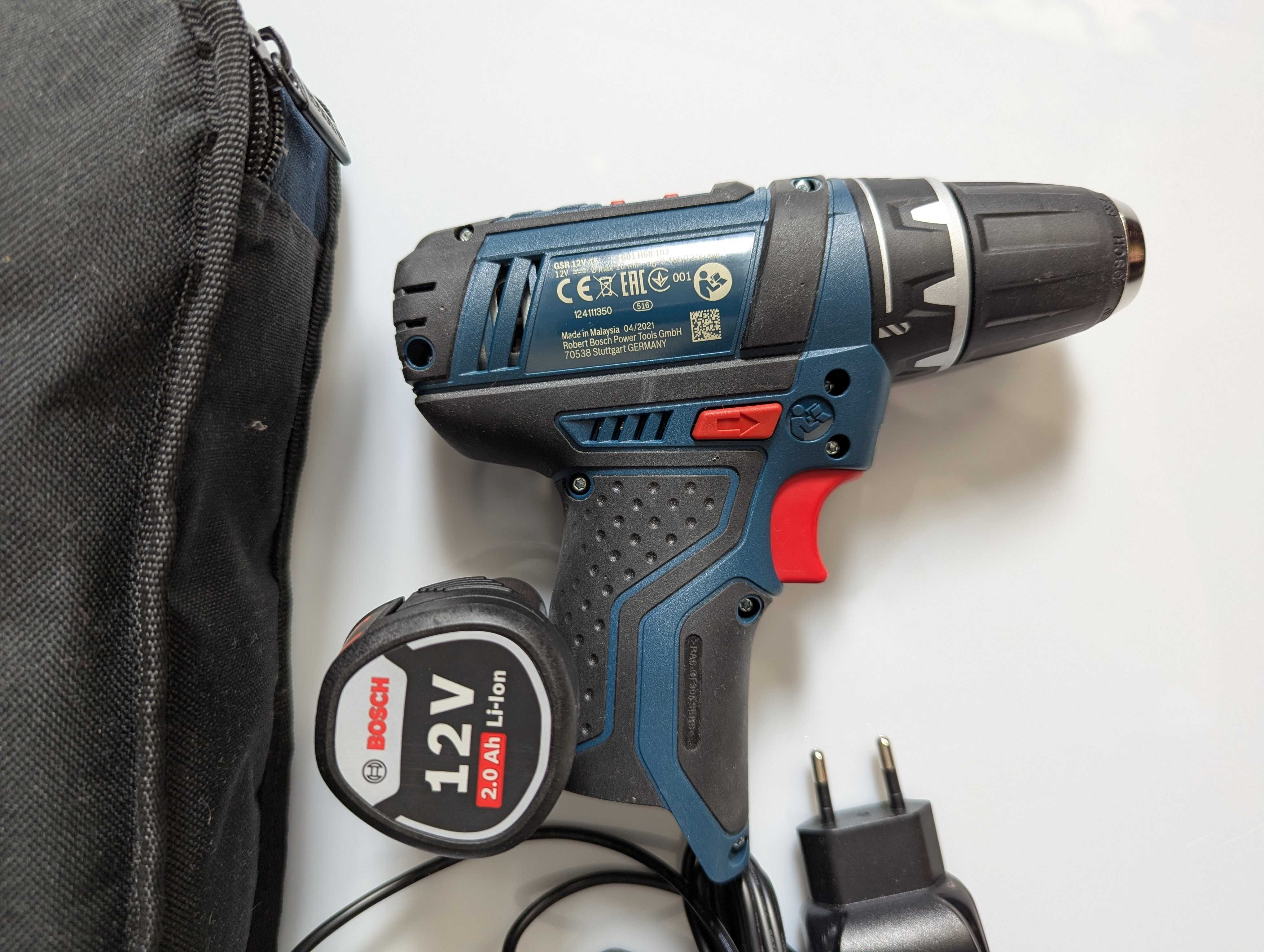 Шурупокрут дриль акумуляторний шуруповерт дрель BOSCH GSR 12V-15 prof