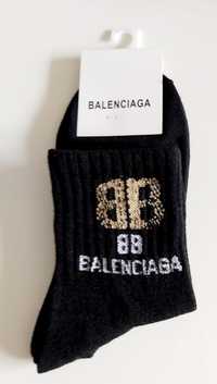 Balenciaga BB skarpetki czarne Bawełniane 37,  38, 39