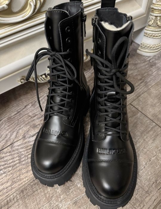 Нові зимові шкіряні черевики берци 37р 24см овчина