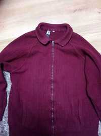 Sweter burgundowy 100% weny rozmiar 7 XL