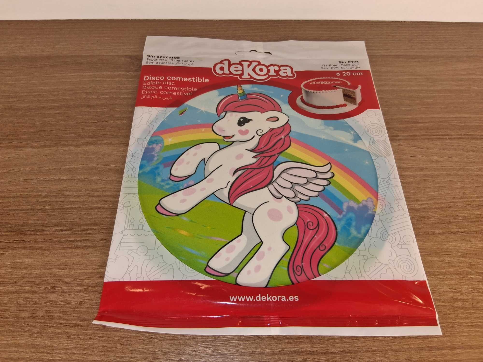 X017 Ozdoba Na Tort Jednorożec Dekora 20cm NOWA