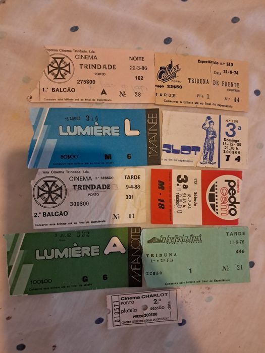 Bilhetes de  Cinema  Antigos