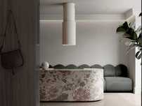 Ciarko okap MONOGRAM W Cashmere wyspowy