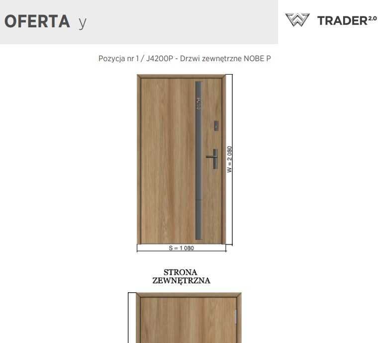 Wiśniowski drzwi wejściowe NOBE