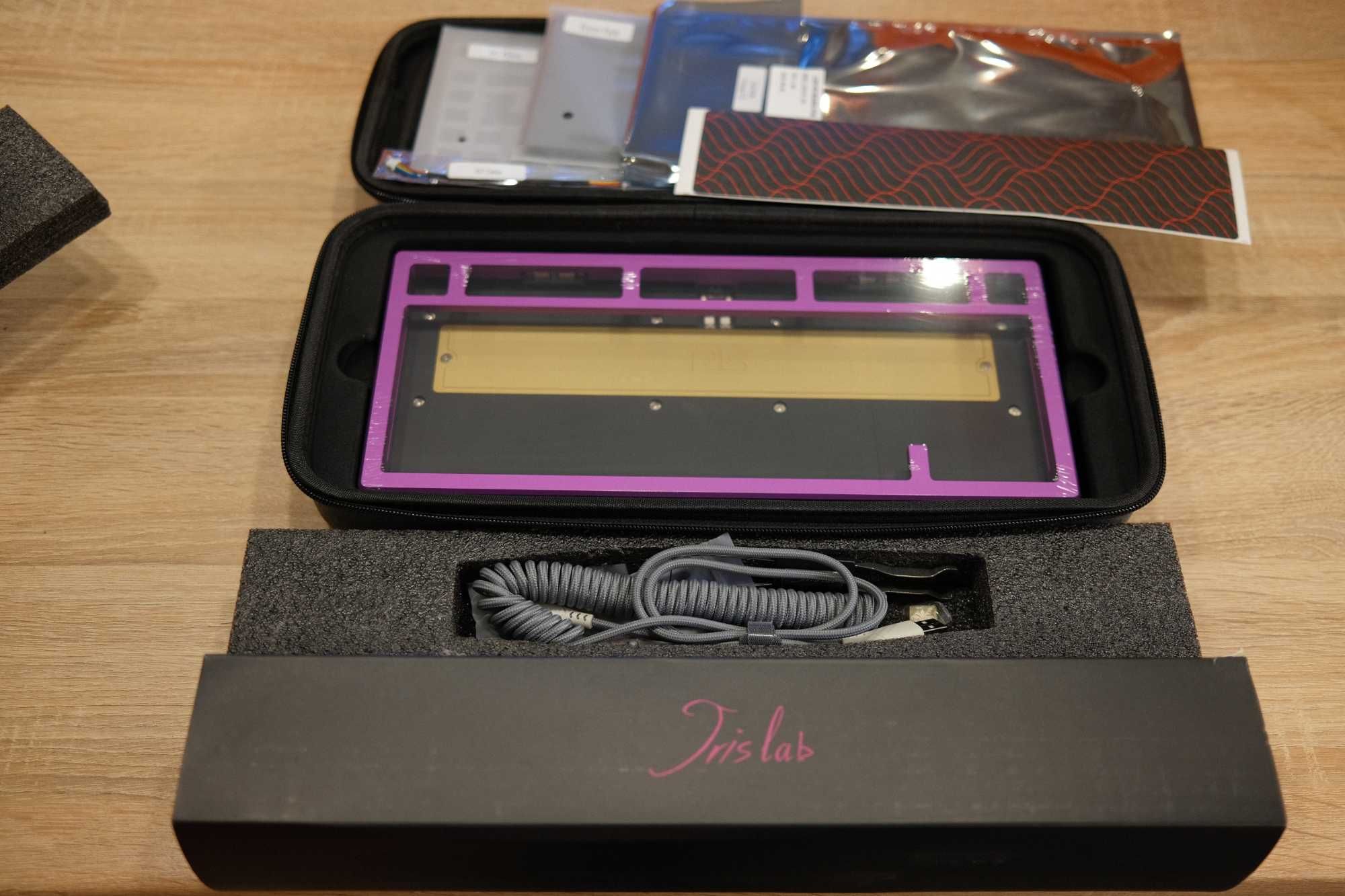 Кастомна безпровідна механічна клавіатура Jris75 Purple & Black kit