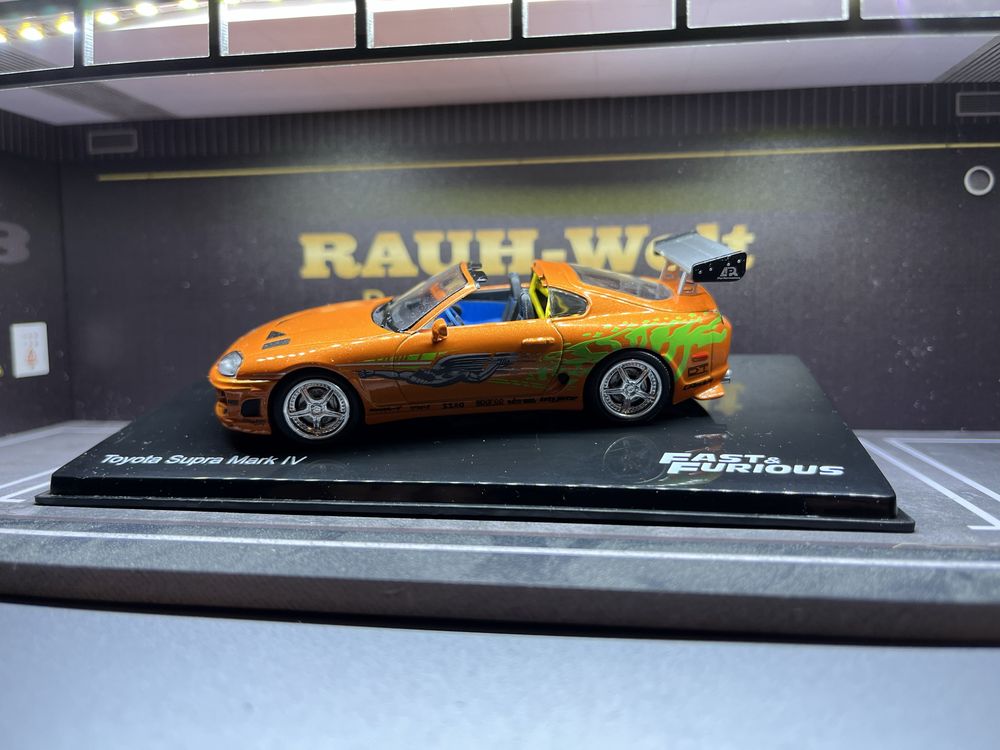 Toyota supra mk4 1:43 fast & furious deagostini model gablotka