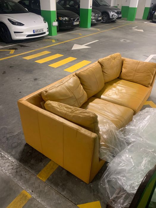 Sofá IKEA Stockholm de 3 Lugares - Laranja - Usado (Preço Negociável)