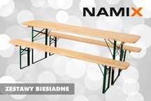 NAMIX zestaw biesiadny piwny ogrodowy 80x220cm