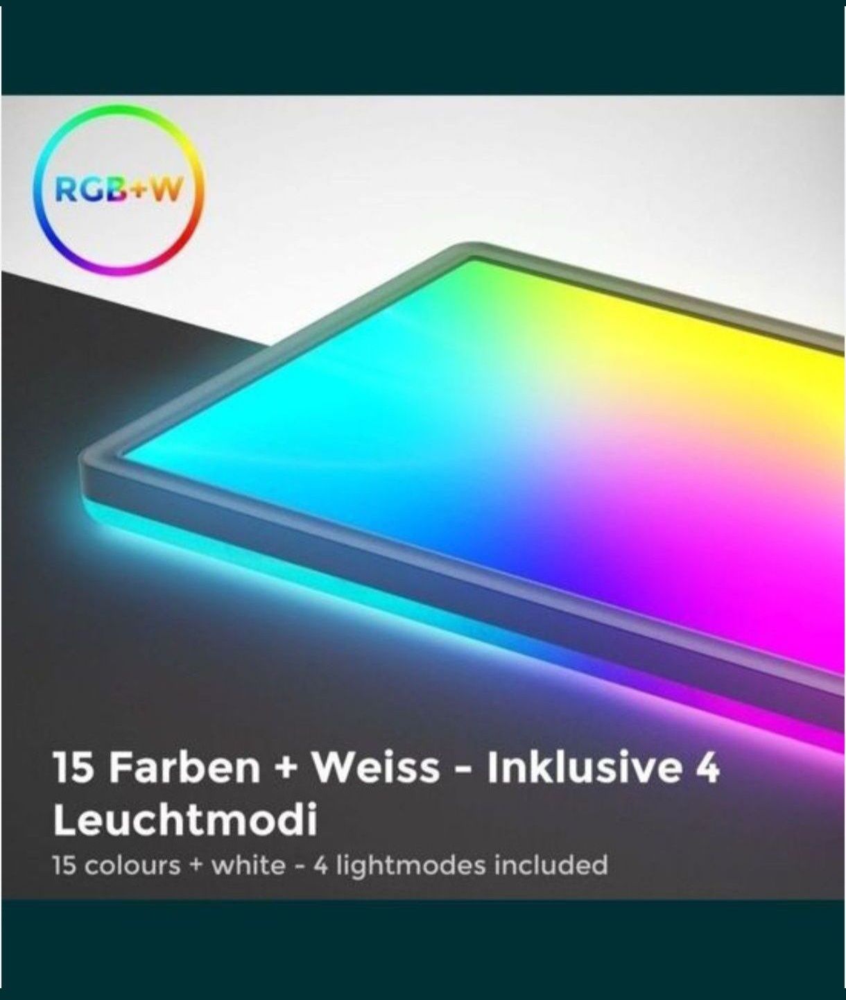 Lampa sufitowa plafon kinkiet ścienny pilot RGB kolorowy 22 w 2700 lm