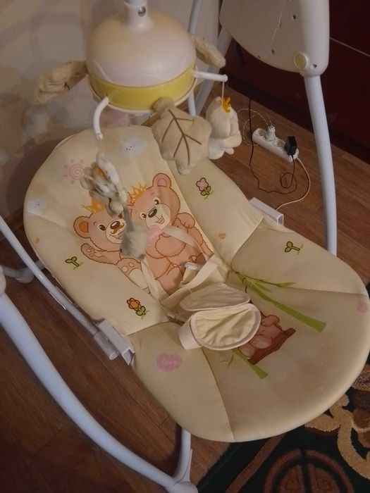 Шезлонг качеля детская Mioobaby