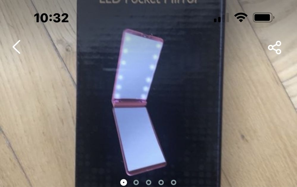 Lusterko LED skladane