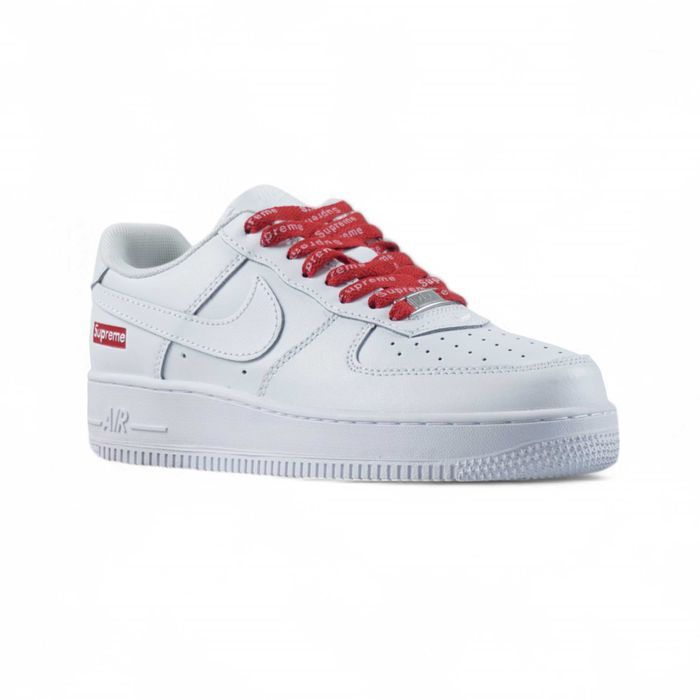 Кросівки Nike Air Force 1 Low x Supreme White/Red premium