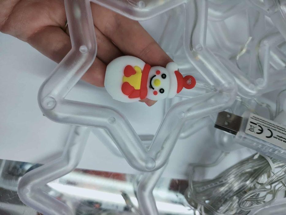 Girlanda kurtyna  LED wewnątrz kolorowe bąbki 3m