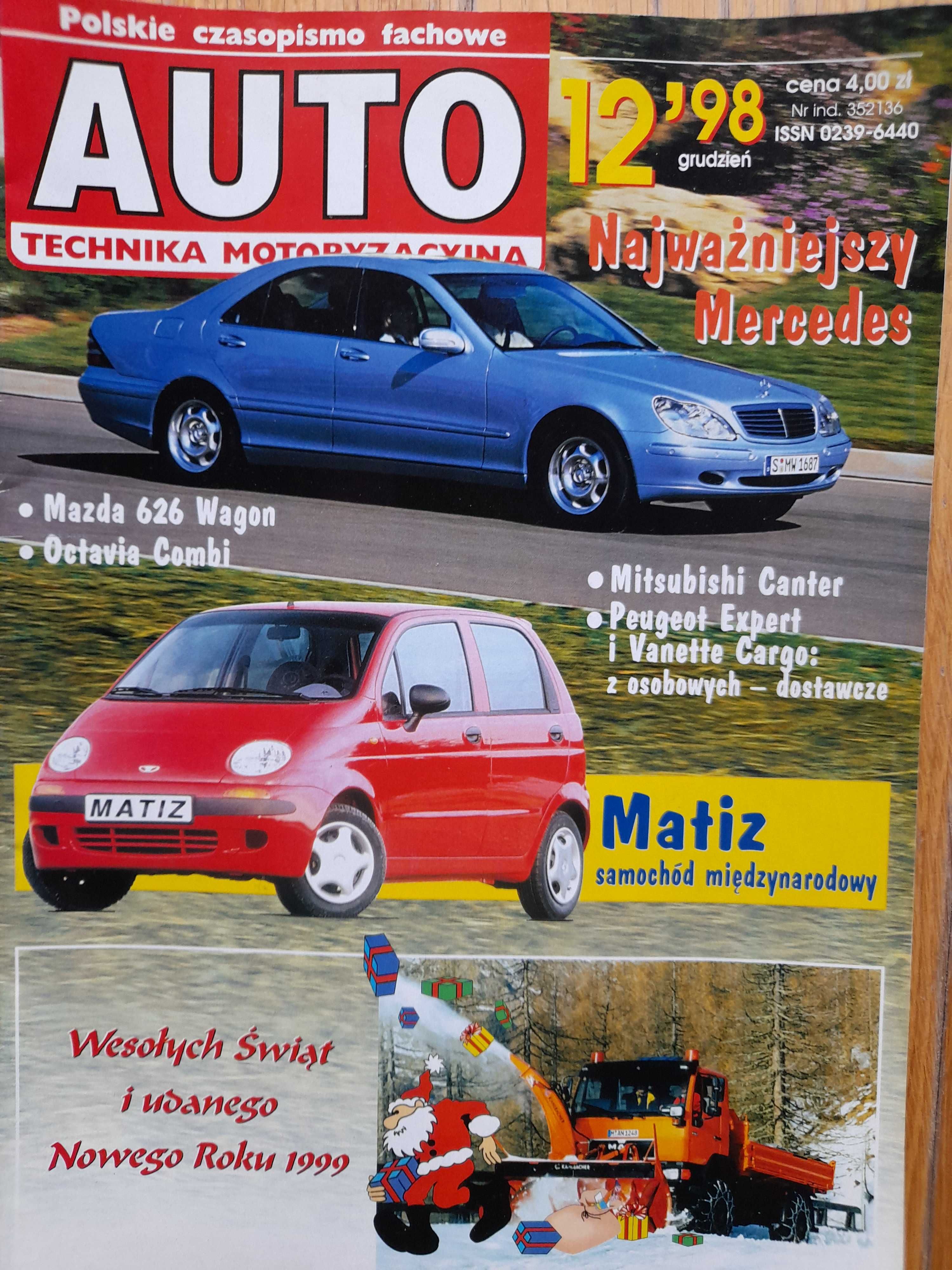 AUTO Matiz, Star, Jelcz, Canter, Nissan, Mercedes 1998