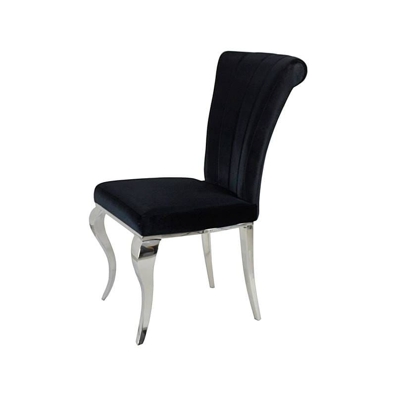 Krzesło glamour Livio Black - zestaw 6 szt