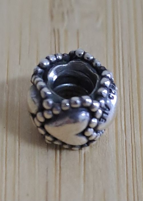 Conta Pandora Coração em Prata, 926, como Nova