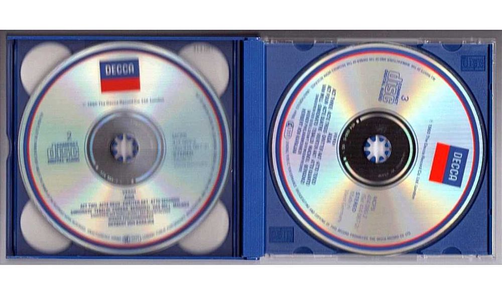 CD triplo Opera Aida de Verdi com Renata Tebaldo / Karajan