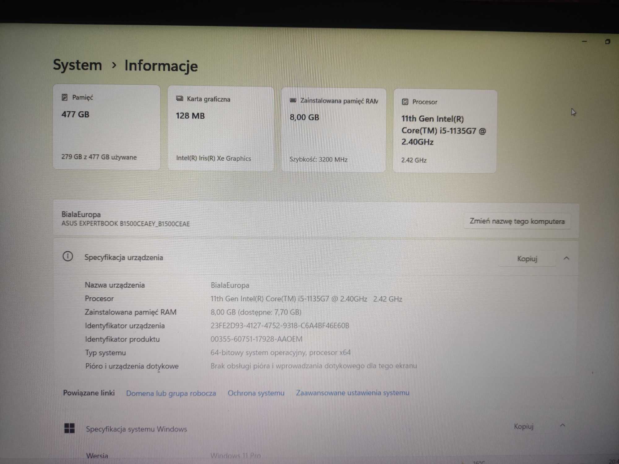 Laptop Asus Expertbook
