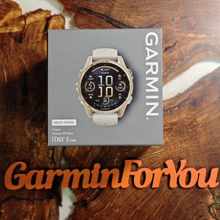 Garmin Fenix 8 43 mm, AMOLED, Sapphire, Soft Gold, 010-02903-11