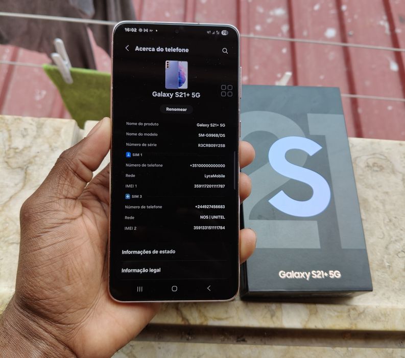 Samsung S21plus estado novo sem marcas de uso 256