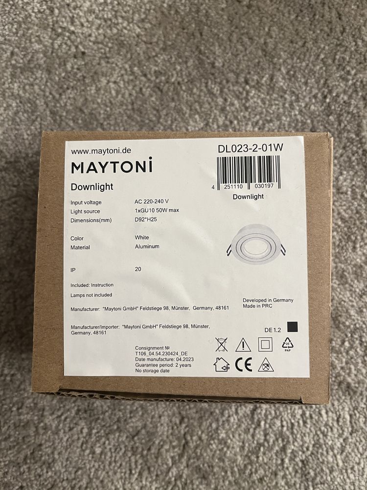 Maytoni downlight oczko spot lampka GU10 LED