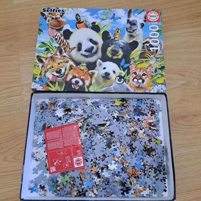 Puzzle Educa 1000 peças selfies Animais