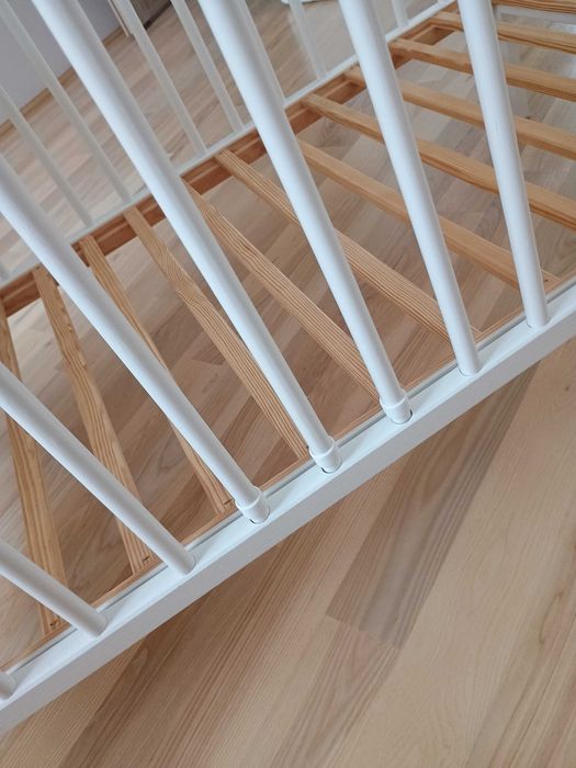Łóżeczko drewniane dziecięce niemowlęce Marsell Klupś 120x60 + materac