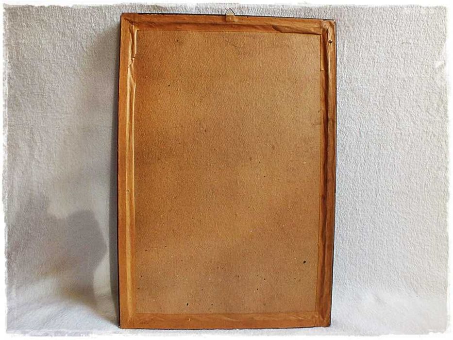 Stary Obraz Polski Papież Ojciec Święty Jan Paweł II 52cmx37cm
