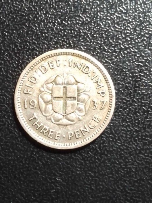 3 пенса 1937, Георг VI, срібло 0,500