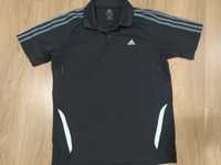 T-Shirt sportowy Adidas polo czarny