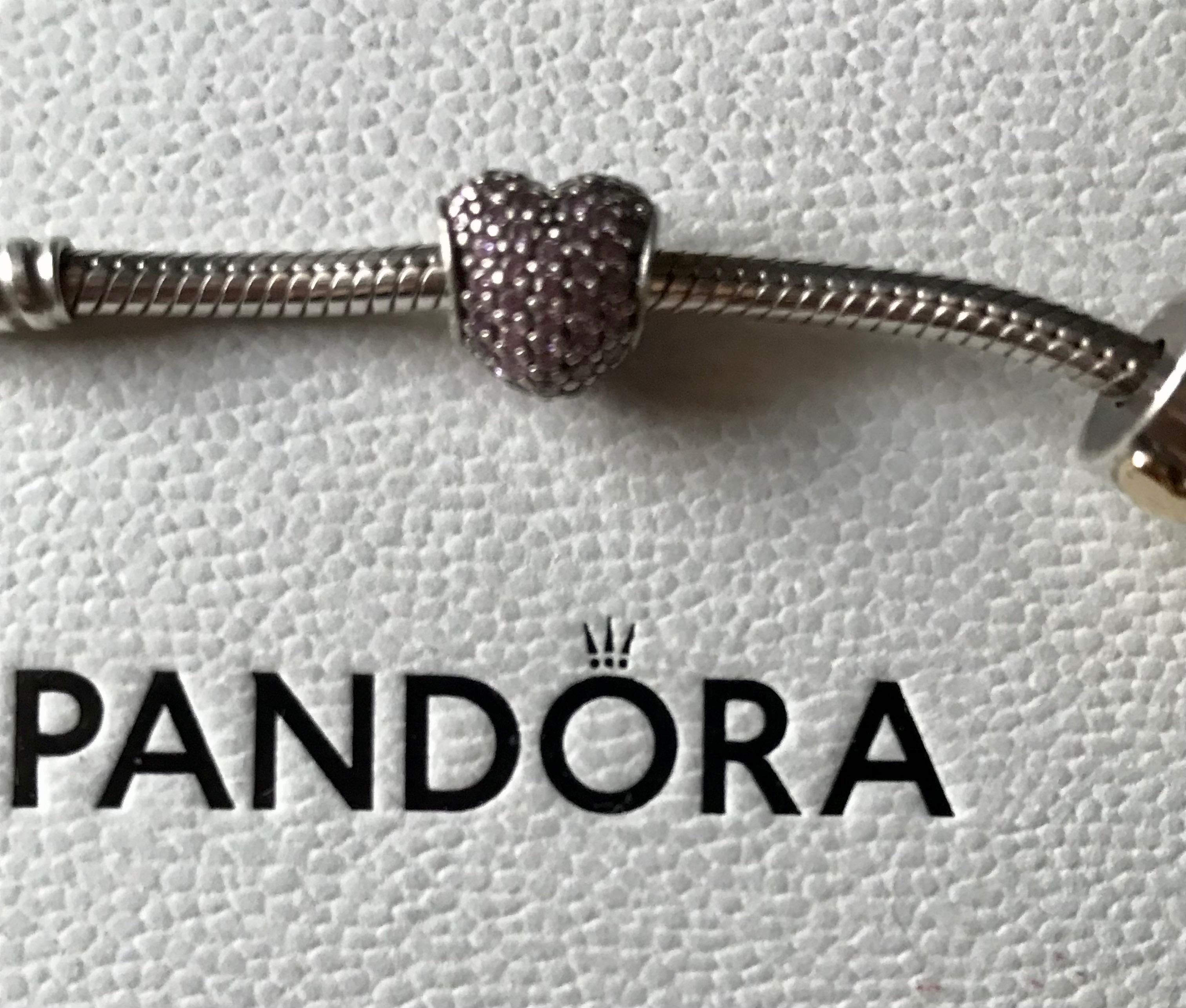 Pandora Charms Różowe serce Pave Unikat