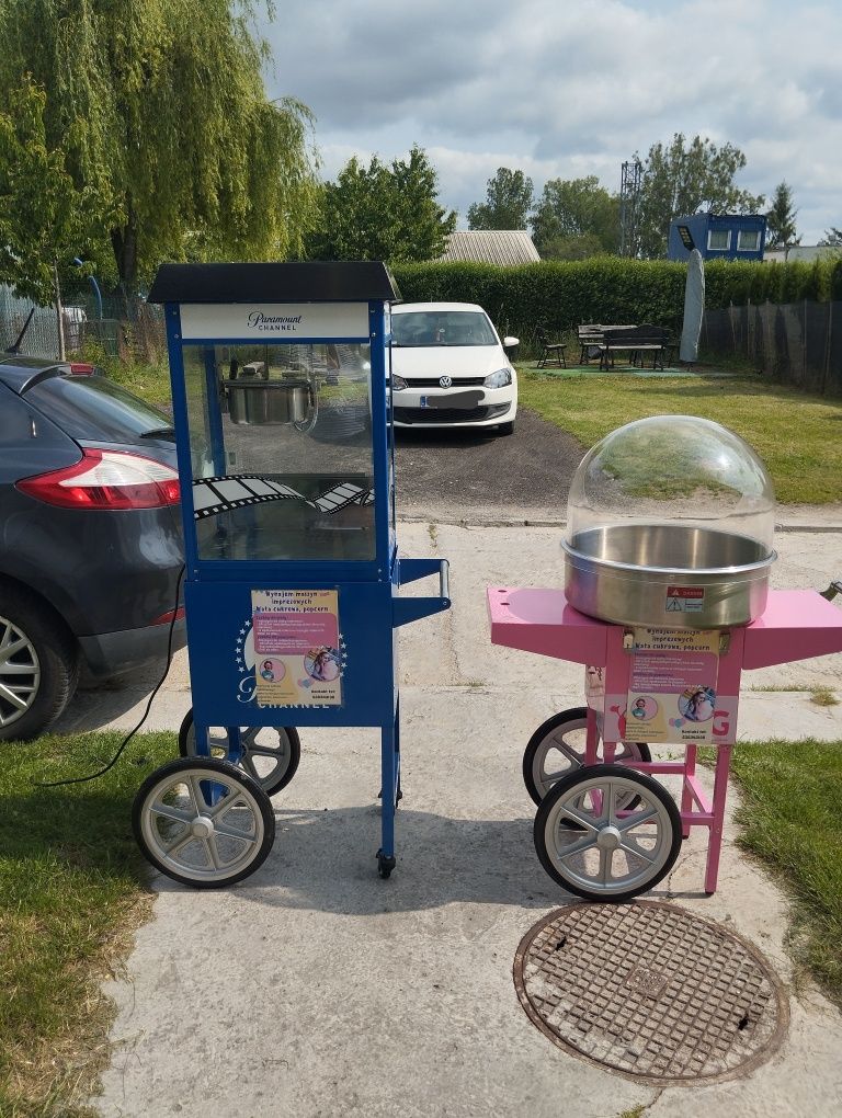 Wynajem maszyny do waty cukrowej i popcornu