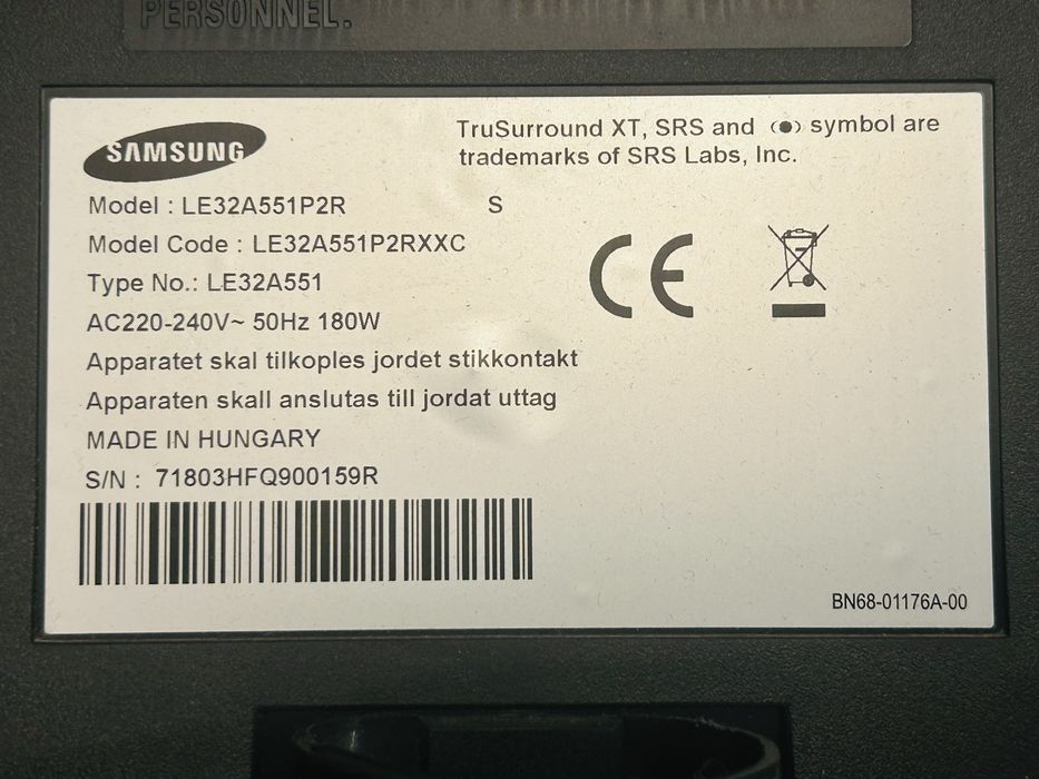 Telewizor TV Samsung LE32A551 P2R
