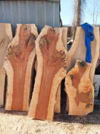 Tarcica deska monolit jesion żywica drewno loft stolik foszt orzech