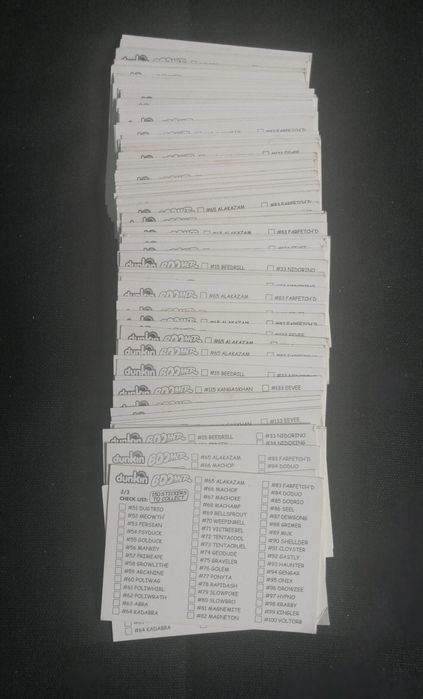 Autocolantes Pokémon Nintendo dunkin boomer edição de 2000  cada 0,75
