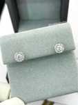 Серьги пусеты с GIA бриллиантами 0.86ct Белое золото