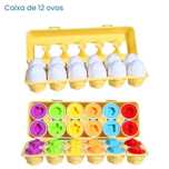 Ovos Didáticos Montessori - Brinquedo Educativo para Cores e Formas