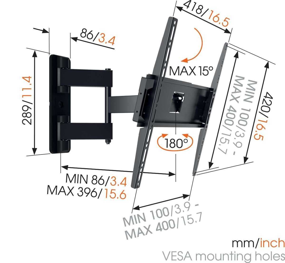 Uchwyt regulowany Vogels MA 3040