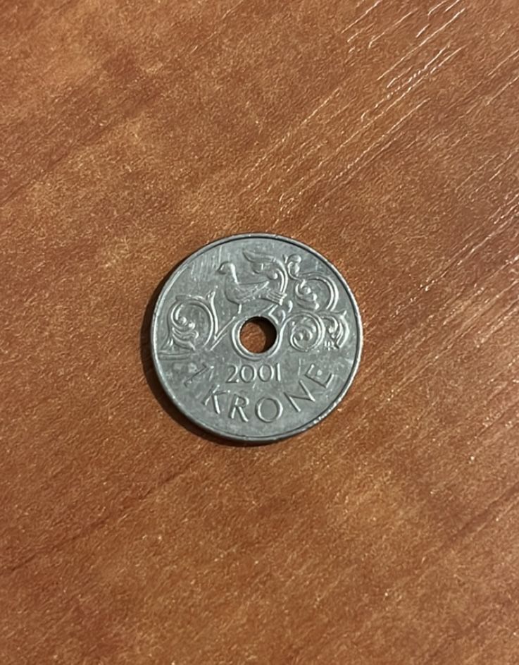 Norwegia 1 krone norge 2001 r moneta kolekcjonerska