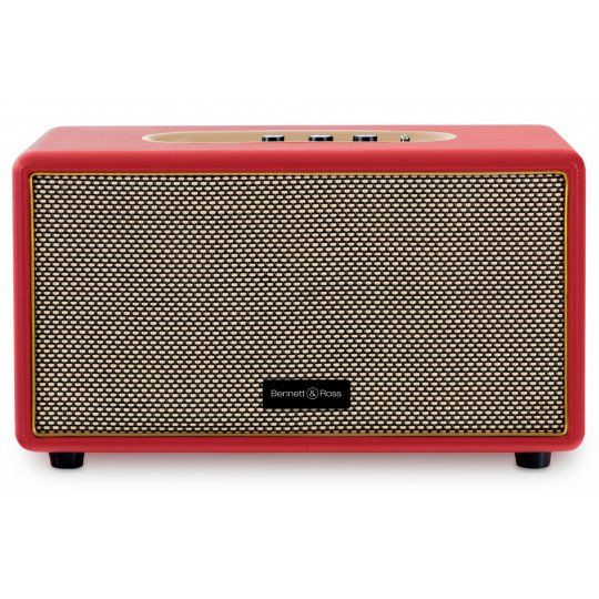 Głośnik Bluetooth Vintage 2x30W Bennett & Ross Czerwony