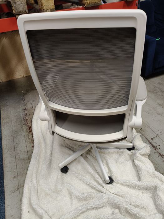 Melokea Fotel Biurowy Szaro Biały