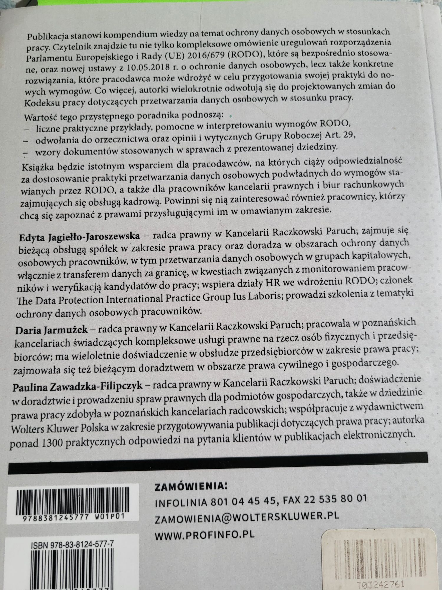 RODO ochrona danych osobowych w stosunkach pracy